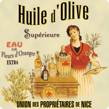 Dessous de Plat HUILE D'OLIVE Supérieure déco publicité rétro vintage