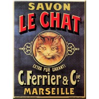 Magnet plaque SAVON LE CHAT déco publicité rétro vintage