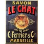 Magnet plaque SAVON LE CHAT déco publicité rétro vintage