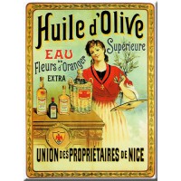 Magnet plaque HUILE D'OLIVE supérieur déco publicité rétro vintage