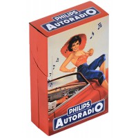 Boîte étuis à cigarettes AUTORADIO PHILIPS déco publicité rétro vintage