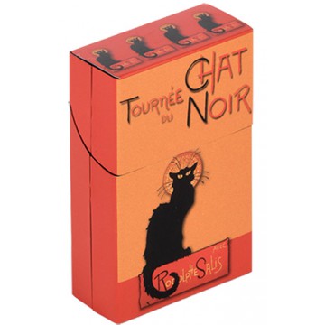 Boîte étuis à cigarettes TOURNÉE DU CHAT NOIR de Rodolphe Salis déco affiche rétro vintage