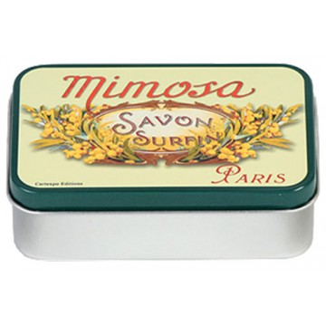 Boîte à savon MIMOSA SAVON SURFIN déco publicité rétro vintage