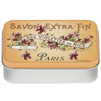 Boîte à savon SAVON EXTRA-FIN AUX VIOLETTES DE NICE déco publicité rétro vintage