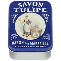 Boîte à savon SAVON DE LA TULIPE déco publicité rétro vintage