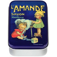 Boîte à savon L'AMANDE Savon de Marseille déco publicité rétro vintage