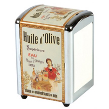 Distributeur de serviettes HUILE D'OLIVE SUPÉRIEURE déco publicité rétro vintage