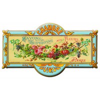 Plaque de porte métal Chambre SAVONS SUPERFINS AUX FLEURS déco publicité rétro vintage