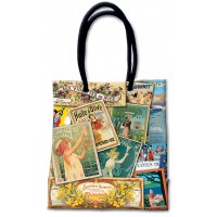 Sac toile Patchwork PROVENCE déco publicité rétro vintage