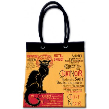 Sac toile TOURNÉE DU CHAT NOIR déco affiche rétro vintage