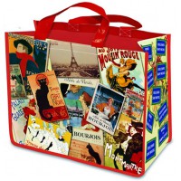 Sac Cabas patchwork PARIS déco publicité rétro vintage