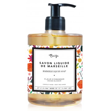 Savon liquide de Marseille Fleur d'Oranger Baïja Été à Syracuse collection