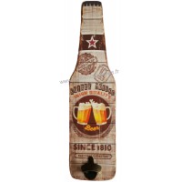 Décapsuleur mural Grande Bouteille bière SOIRÉE MOUSSE déco rétro vintage