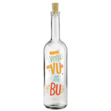 Bouteille à vin J'AI TOUT BU Natives déco rétro vintage