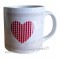 Mug expresso déco coeur vichy rouge