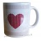 Mug déco Coeur Vichy Rouge