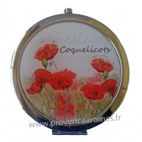 Miroir de poche déco Coquelicots