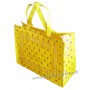 Sac Cabas style tissus Provençale authentique mouche rouge fond jaune