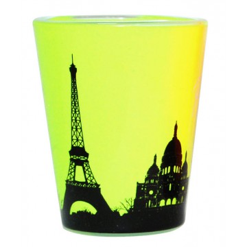 Verre à shot PARIS Fluo Jaune