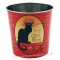 Pot métal à crayons ou maquillage TOURNÉE DU CHAT NOIR déco affiche rétro vintage