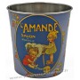 Pot métal à crayons ou maquillage L'AMANDE Savon de Marseille déco publicité rétro vintage