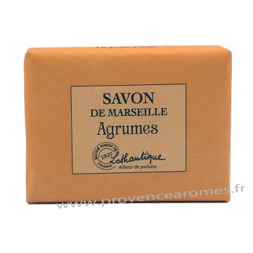 Savon de Marseille Agrumes à l'huile d'olive Lothantique Le Comptoir à savons de Marseille