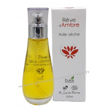 Huile sèche BIO RÊVE D'AMBRE pour corps et cheveux Dulcis Cosmétique PHYTOFRANCE 