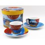 Coffret de 2 tasses à café déco PIN-UP Côte d'Azur déco rétro vintage