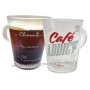 Mug en verre CAFÉ ADDICT Natives déco rétro vintage
