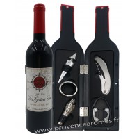 Coffret accessoires vin bouteille de vin Château des Gosiers Secs