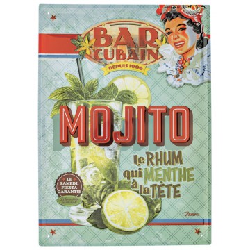 Grande Plaque métal MOJITO Natives déco rétro vintage