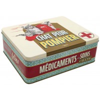 Boîte à médicaments CHAT PEUR POMPIER Natives déco rétro vintage