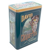 Boîte à croquettes CHAT DAVID CROQUETTES Natives déco rétro vintage