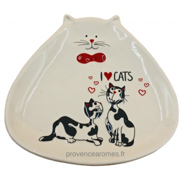 Plat J'AIME LES CHATS collection Love cats