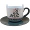 Grande Tasse "Oreilles de chat" et sous-tasse J'AIME LES CHATS collection Love cats