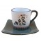 Tasse à café et sous-tasse J'AIME LES CHATS collection Love cats