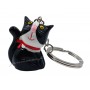 Porte clés chat Chaton noir et blanc en résine