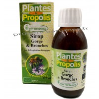 Sirop BIO pour gorge et bronches Plantes et propolis Phytofrance