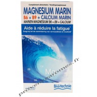 MAGNÉSIUM MARIN + B6 + B9 + calcium contre la fatigue Biotechnie