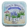 Boîte carrée déco Pots aromatiques et son savon lavande