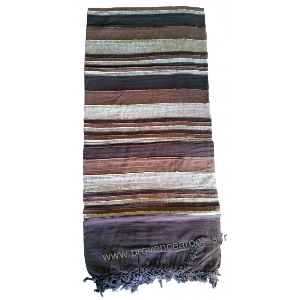 Grande Tenture Kérala Plaid couvre-lit marron foncé café ...