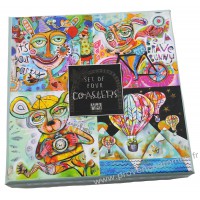 Coffret 4 Dessous de verre animaux IT'S YOUR PARTY MONTGOLFIERE ALLEN DESIGNS