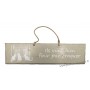 Plaque en bois "Ils vont bien finir par craquer" déco Chat fond beige clair