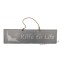 Plaque en bois "Kiffe ta life" déco Chat fond gris clair