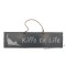 Plaque en bois "Kiffe ta life" déco Chat fond Anthracite