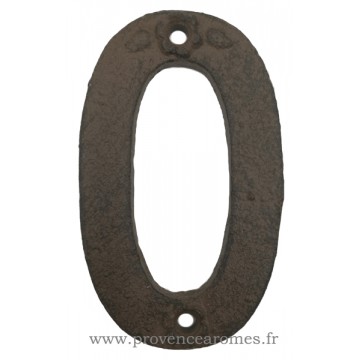 Chiffre 0 en FONTE