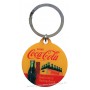 Porte-clés métal rond Coca Cola caisse bouteilles rétro vintage collection