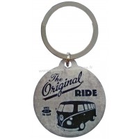Porte-clés métal rond combi Volkswagen the original ride rétro vintage collection