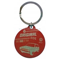 Porte-clés métal rond Golf Volkswagen the Original Ride rétro vintage collection