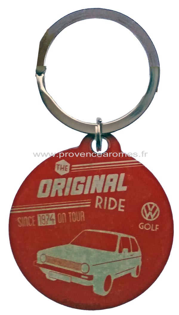 Porte-clés métal rond Golf Volkswagen the Original Ride rétro vintage  collection - Provence Arômes Tendance sud